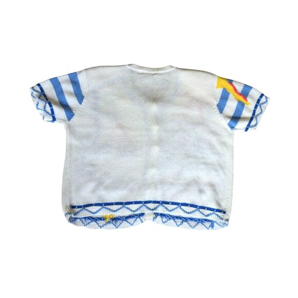 Vintage 80s Casual Corner Summer Beach Themed Knit Sweater Womens Size Large - Picture 11 of 12